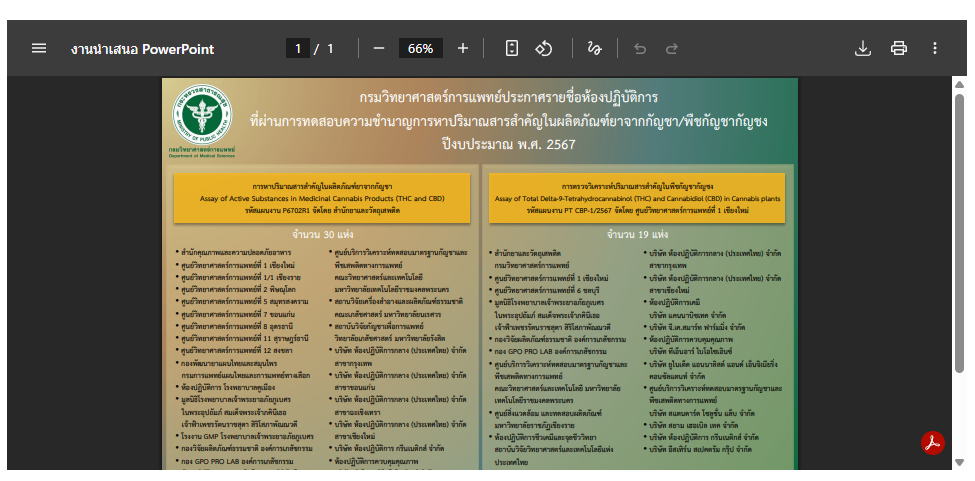 Department of Medical Sciences laboratory network recognition